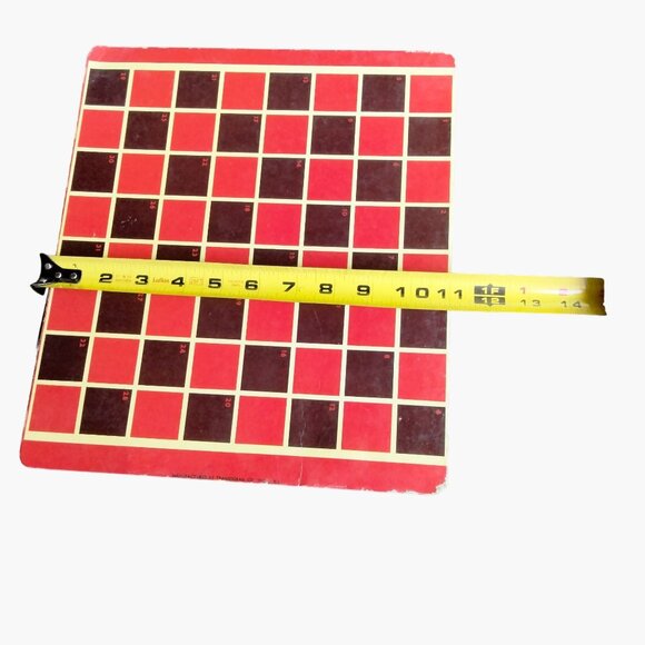 Transogram 9 Men Morris Checkers Game Board Card 2 Sided Vintage 1955 - Picture 9 of 9